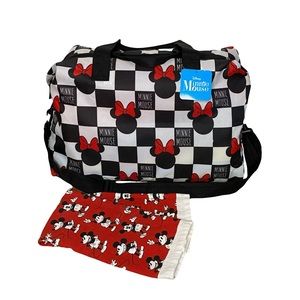 NWT Disney Minnie Mouse Tote Duffel Bag and Mickey Hand Towel